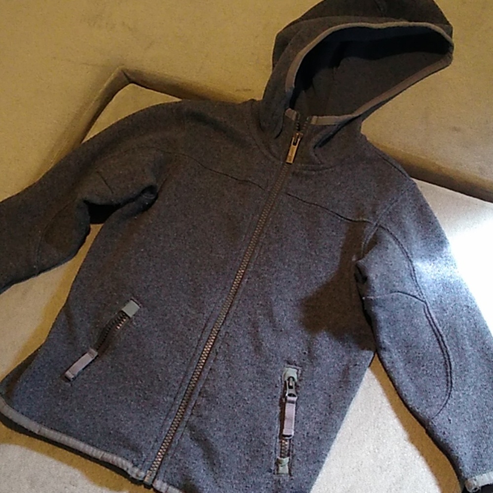 Lands' End Charcoal Zipper Sweater